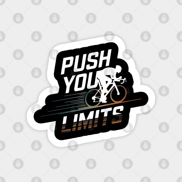 Push Your Limits Cycling Motivation Sticker by Mara Bun